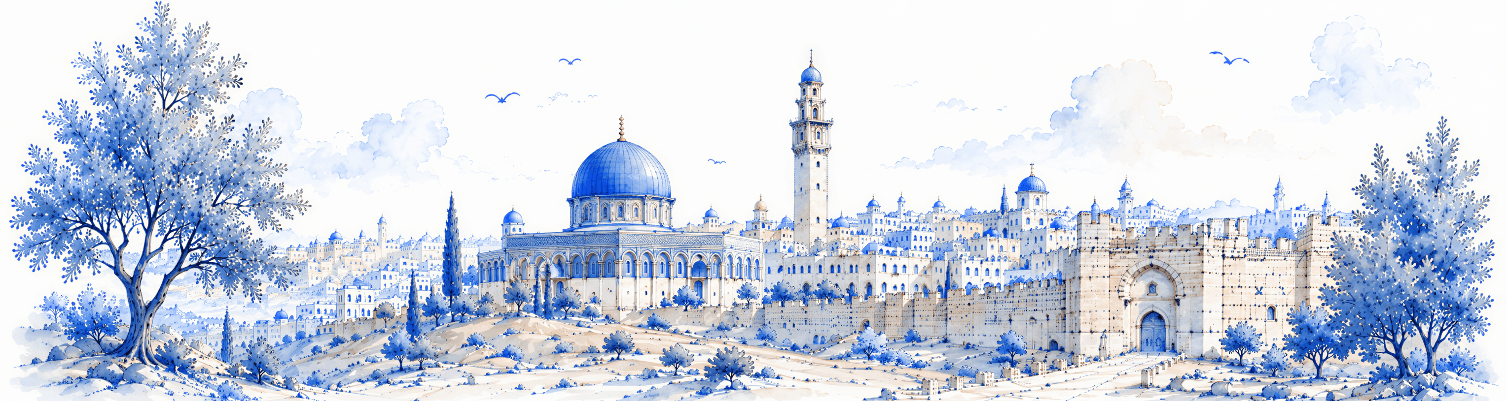 Watercolour skyline